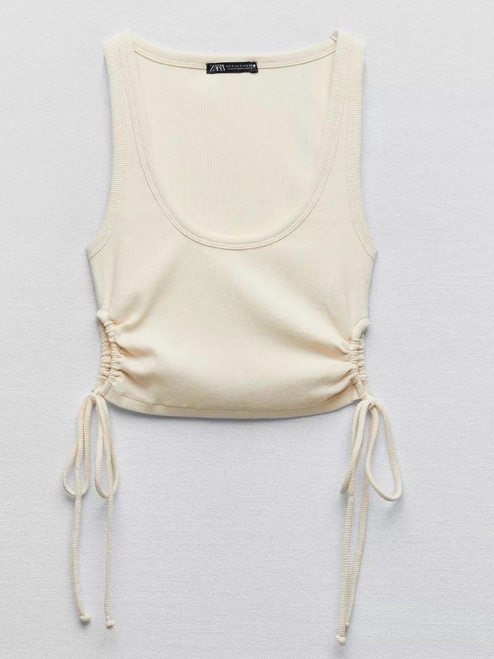 ZARA Ruched Side Tank Top